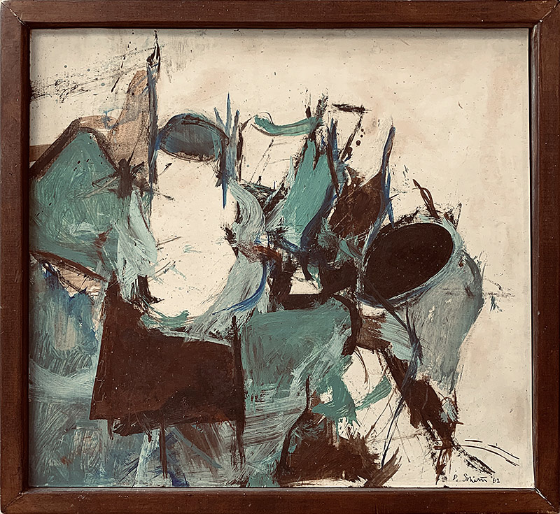 Expressionist, Oil on canvas, 1969, 12 by 12 inches