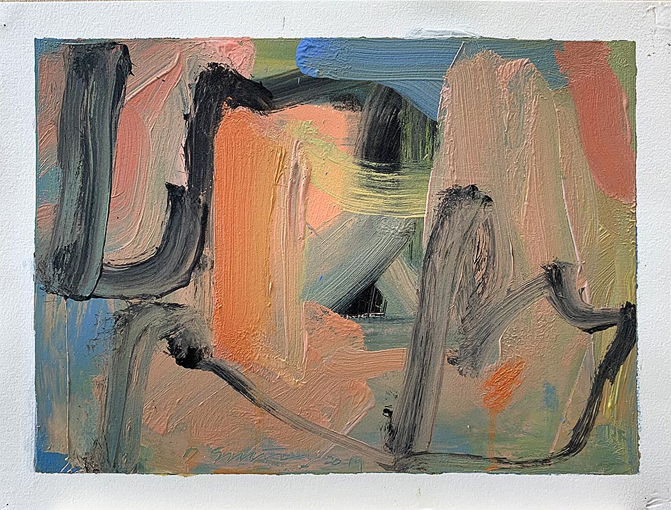 Expressionist, Oil on paper, 2018, 16 by 12 inches