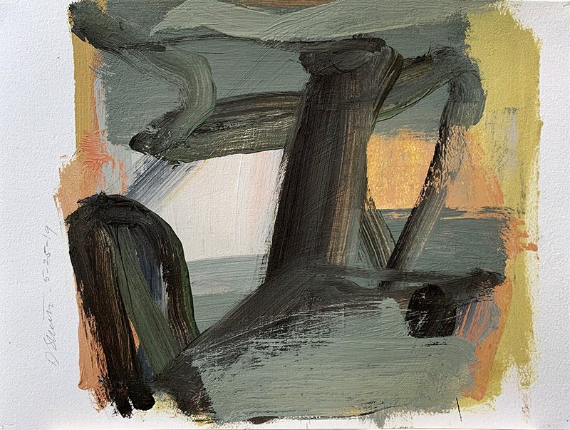 Expressionist, Oil on paper, 2019, 16 by 12 inches