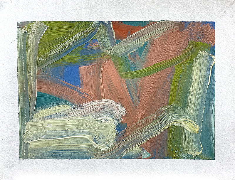 Expressionist, Oil on paper, 2018, 16 by 12 inches