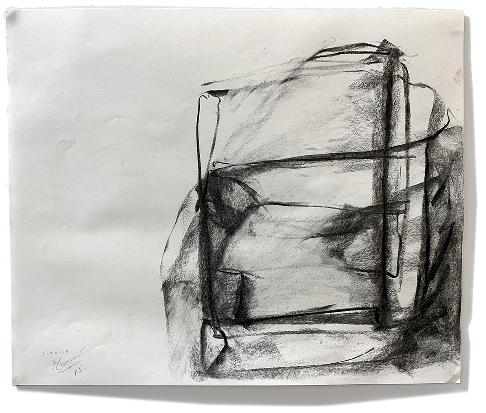 Drawings, Charcoal on paper, 2017, 20 by 16 inches