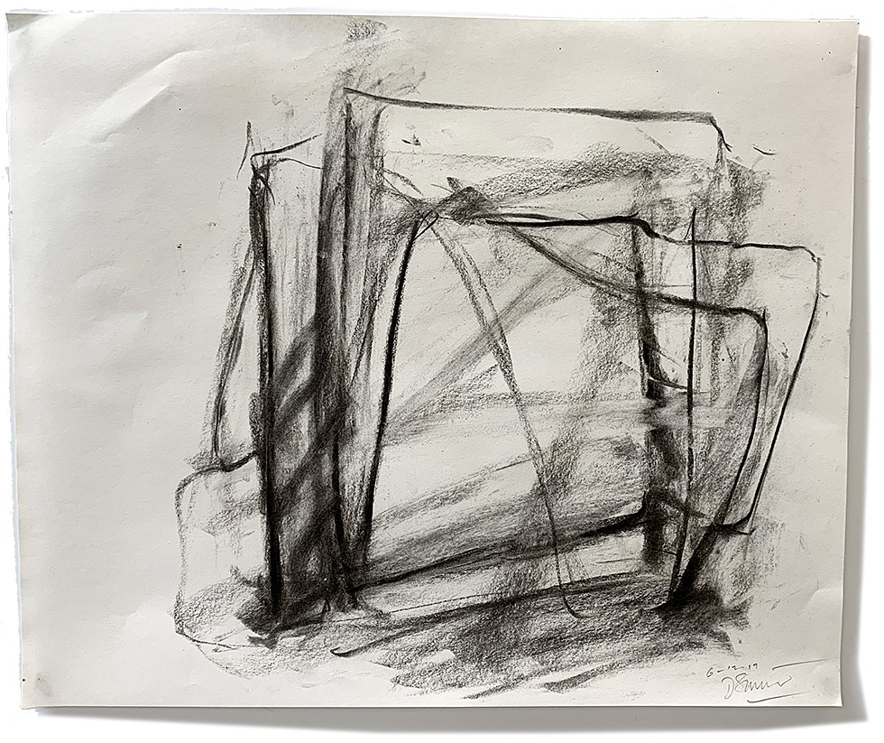 Drawings, Charcoal on paper, 2017, 20 by 16 inches