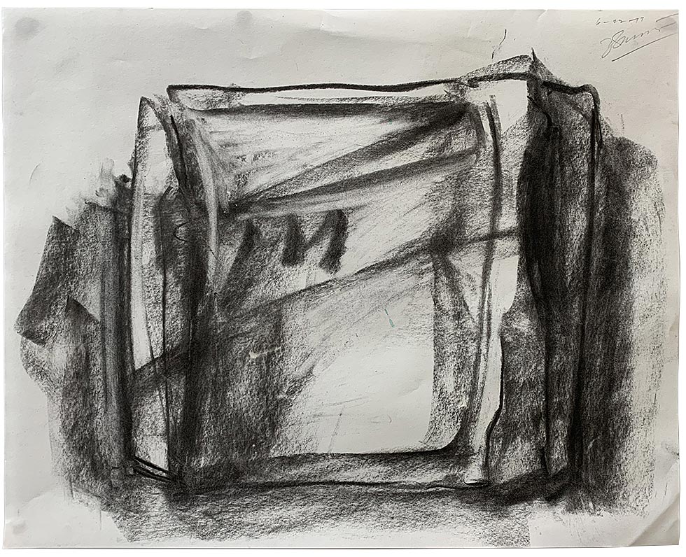 Drawings, Charcoal on paper, 2018, 16 by 14 inches