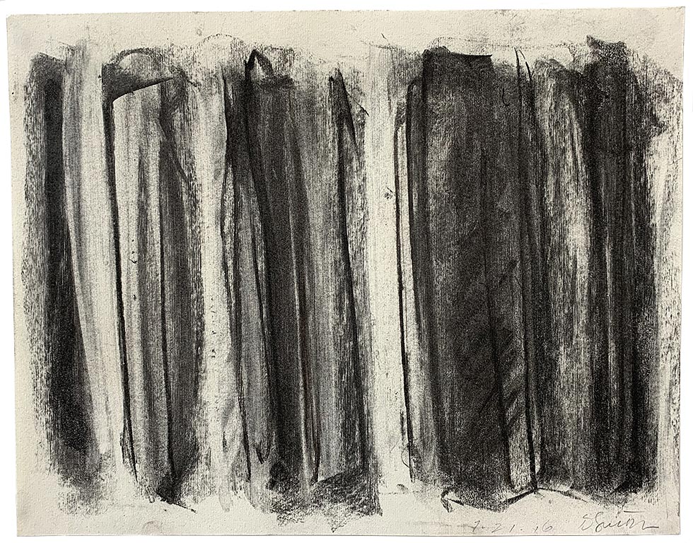 Drawings, Charcoal on paper, 2018, 20 by 16 inches